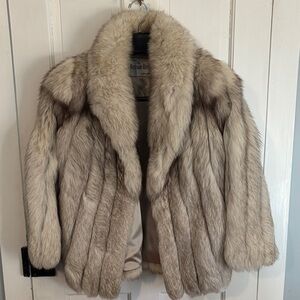 Chic Fox Fur Teddy Jacket in Cream